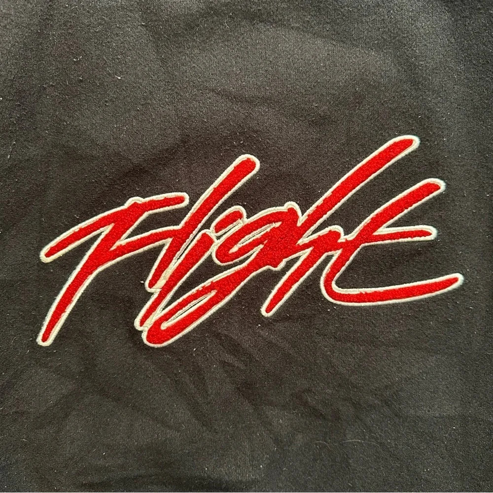 Air Jordan Black & Red Flight Varsity Jacket Coat Kids Boys 12-13Y Streetwear